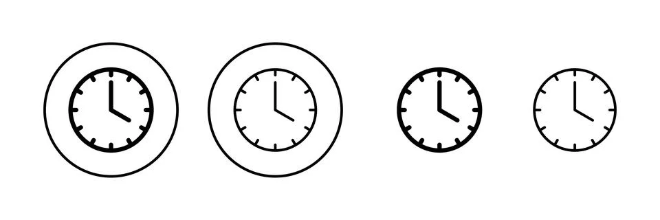 Clock icon vector. Time sign and symbol. watch icon Stock Illustration