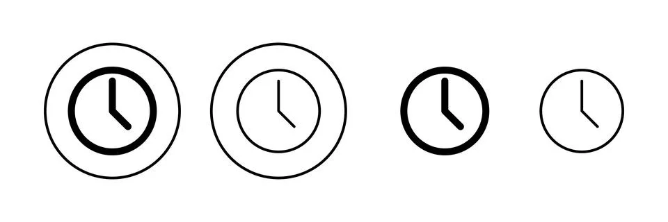 Clock icon vector. Time sign and symbol. watch icon Stock Illustration
