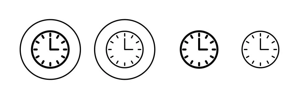 Clock icon vector. Time sign and symbol. watch icon Stock Illustration