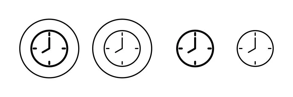 Clock icon vector. Time sign and symbol. watch icon Stock Illustration
