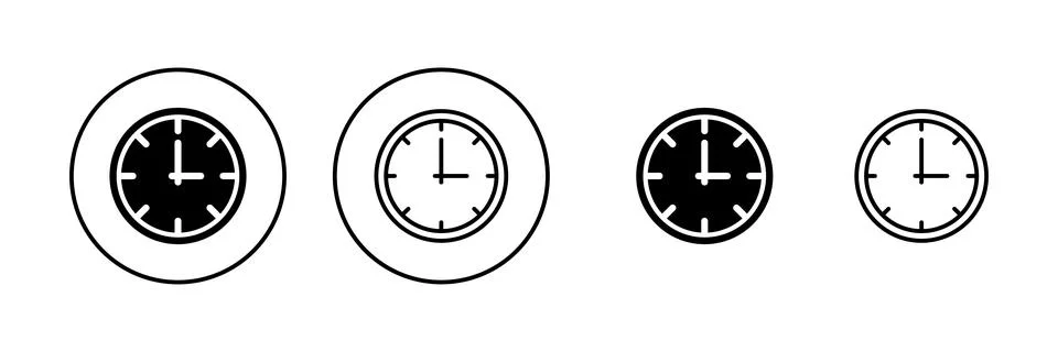 Clock icon vector. Time sign and symbol. watch icon Stock Illustration