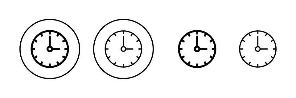 Clock icon vector. Time sign and symbol. watch icon Stock Illustration