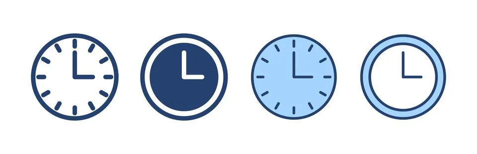 Clock icon vector. Time sign and symbol. watch icon Stock Illustration
