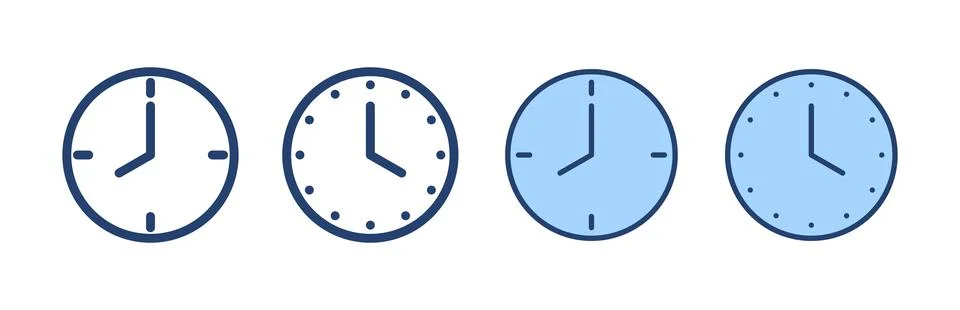 Clock icon vector. Time sign and symbol. watch icon Stock Illustration