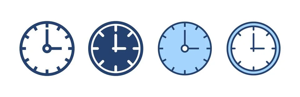 Clock icon vector. Time sign and symbol. watch icon Stock Illustration