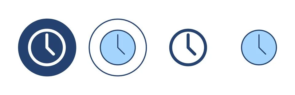 Clock icon vector. Time sign and symbol. watch icon Stock Illustration