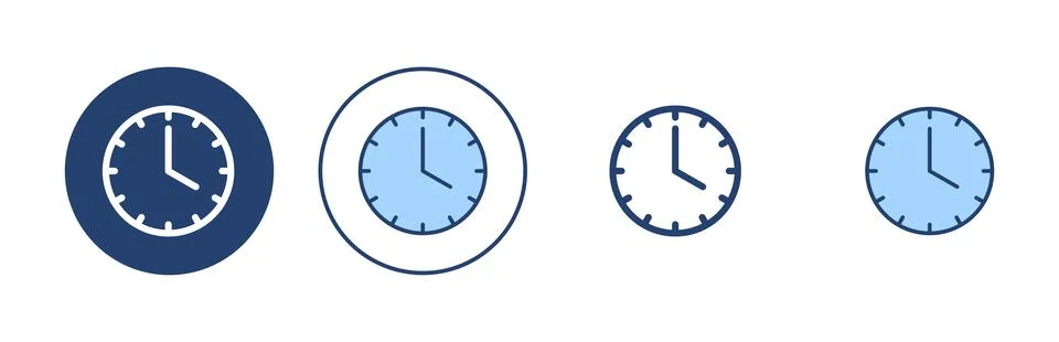Clock icon vector. Time sign and symbol. watch icon Stock Illustration