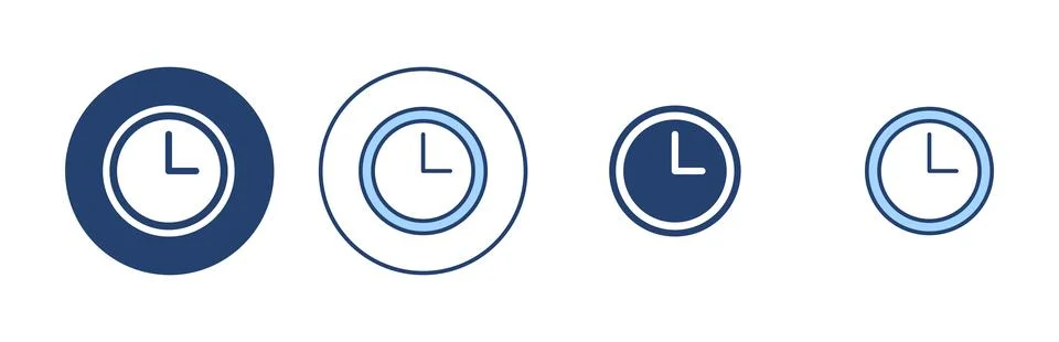 Clock icon vector. Time sign and symbol. watch icon Stock Illustration