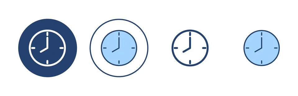 Clock icon vector. Time sign and symbol. watch icon Stock Illustration