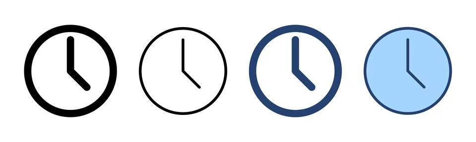 Clock icon vector. Time sign and symbol. watch icon Stock Illustration
