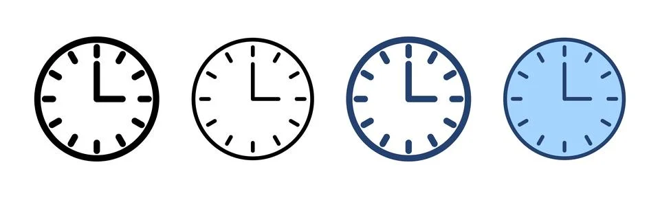 Clock icon vector. Time sign and symbol. watch icon Illustrazione stock