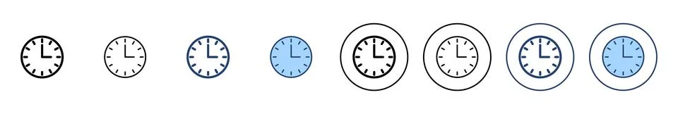 Clock icon vector. Time sign and symbol. watch icon Stock Illustration