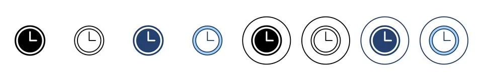 Clock icon vector. Time sign and symbol. watch icon Stock Illustration