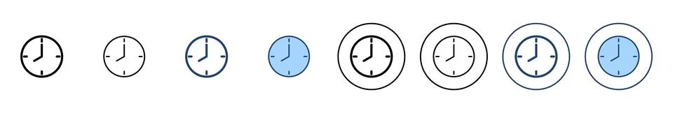 Clock icon vector. Time sign and symbol. watch icon Stock Illustration