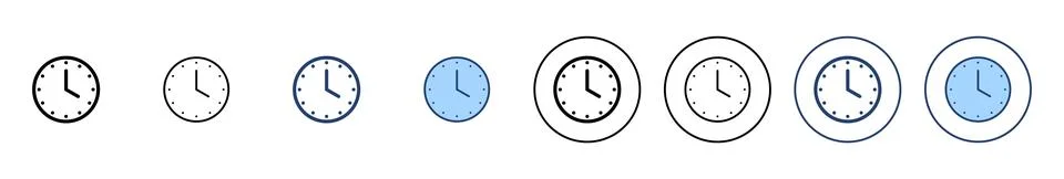 Clock icon vector. Time sign and symbol. watch icon Stock Illustration