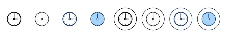 Clock icon vector. Time sign and symbol. watch icon Stock Illustration