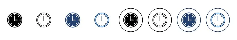 Clock icon vector. Time sign and symbol. watch icon Stock Illustration