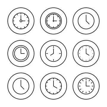 Clock icon vector. Time sign and symbol. watch icon Stock Illustration