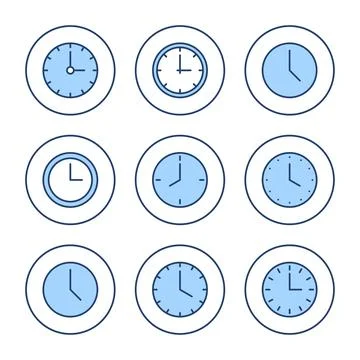 Clock icon vector. Time sign and symbol. watch icon Stock Illustration