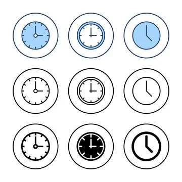Clock icon vector. Time sign and symbol. watch icon Stock Illustration