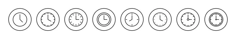 Clock icon vector. Time sign and symbol. watch icon Stock Illustration
