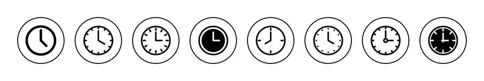 Clock icon vector. Time sign and symbol. watch icon Stock Illustration