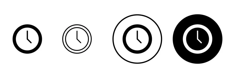 Clock icon vector. Time sign and symbol. watch icon Stock Illustration