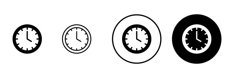 Clock icon vector. Time sign and symbol. watch icon Stock Illustration