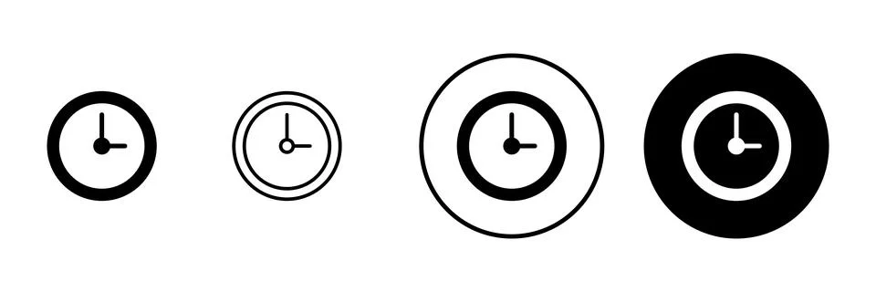 Clock icon vector. Time sign and symbol. watch icon Stock Illustration