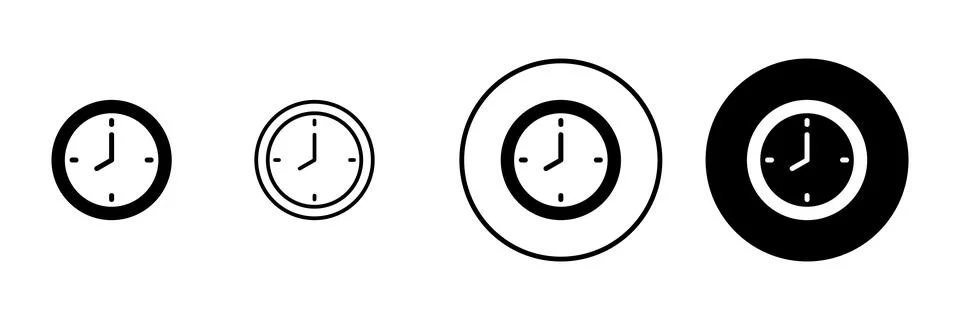 Clock icon vector. Time sign and symbol. watch icon 스톡 일러스트