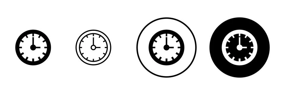 Clock icon vector. Time sign and symbol. watch icon Illustrazione stock