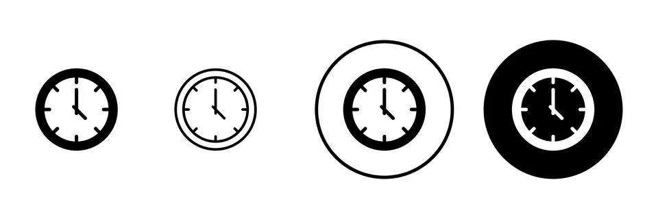 Clock icon vector. Time sign and symbol. watch icon Stock Illustration