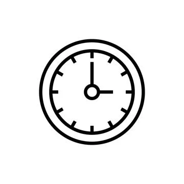Clock icon vector. Time sign and symbol. watch icon Illustrazione stock
