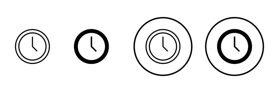 Clock icon vector. Time sign and symbol. watch icon Illustrazione stock
