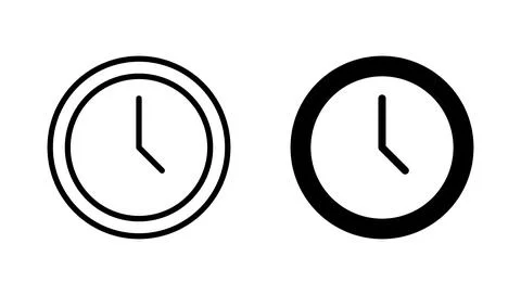 Clock icon vector. Time sign and symbol. watch icon Illustrazione stock