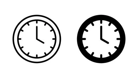 Clock icon vector. Time sign and symbol. watch icon Illustrazione stock