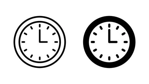 Clock icon vector. Time sign and symbol. watch icon Illustrazione stock