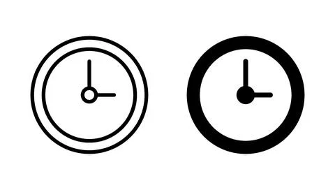 Clock icon vector. Time sign and symbol. watch icon Illustrazione stock