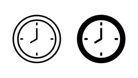 Clock icon vector. Time sign and symbol. watch icon Illustrazione stock