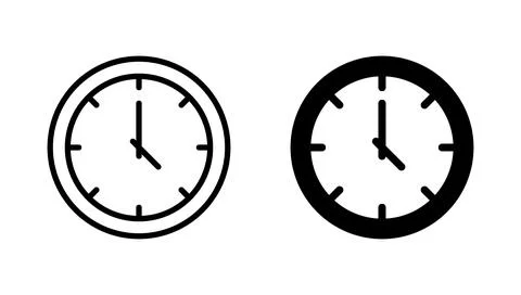 Clock icon vector. Time sign and symbol. watch icon Illustrazione stock