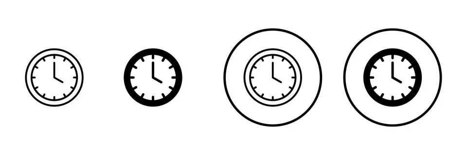 Clock icon vector. Time sign and symbol. watch icon Illustrazione stock