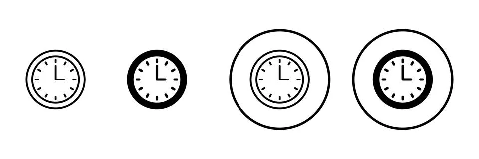 Clock icon vector. Time sign and symbol. watch icon Illustrazione stock