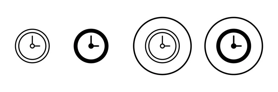 Clock icon vector. Time sign and symbol. watch icon Illustrazione stock