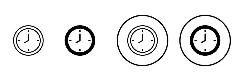 Clock icon vector. Time sign and symbol. watch icon Illustrazione stock
