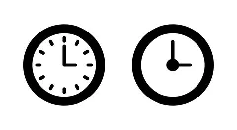 Clock icon vector. Time sign and symbol. watch icon Illustrazione stock