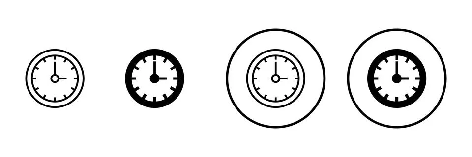 Clock icon vector. Time sign and symbol. watch icon Illustrazione stock