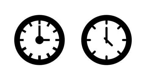 Clock icon vector. Time sign and symbol. watch icon Illustrazione stock