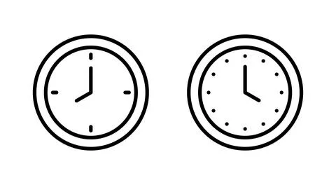 Clock icon vector. Time sign and symbol. watch icon Illustrazione stock