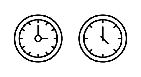 Clock icon vector. Time sign and symbol. watch icon Illustrazione stock