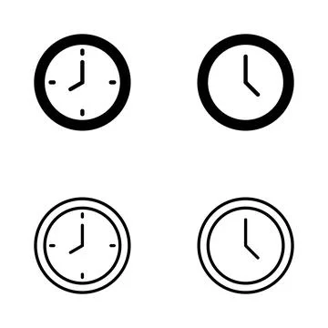 Clock icon vector. Time sign and symbol. watch icon Illustrazione stock